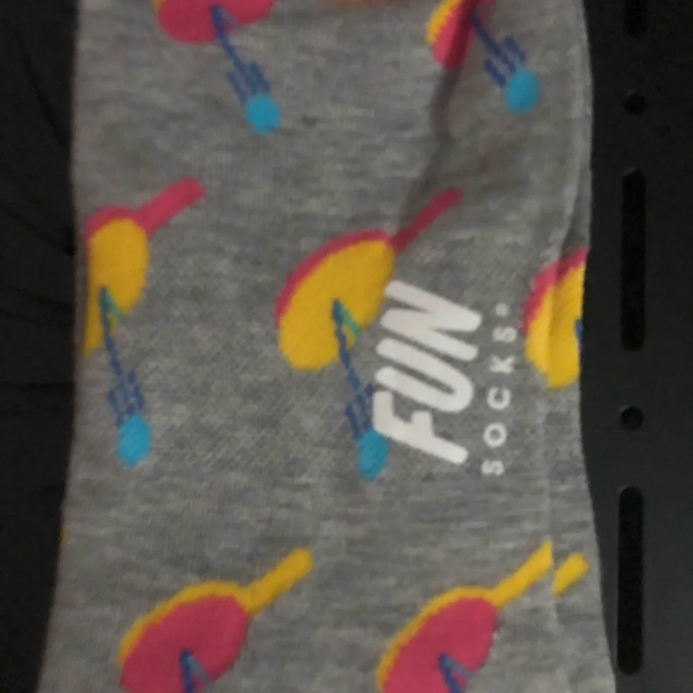Ping pong lover fun Socks Men’s Gray Novelty Dress Crew Socks